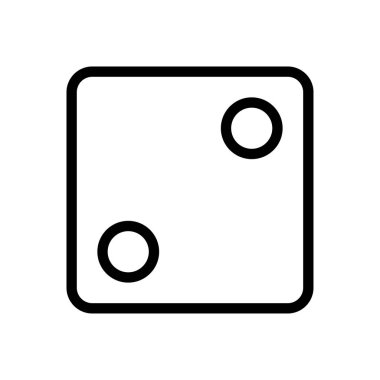 ludo vektörü ince çizgi simgesi