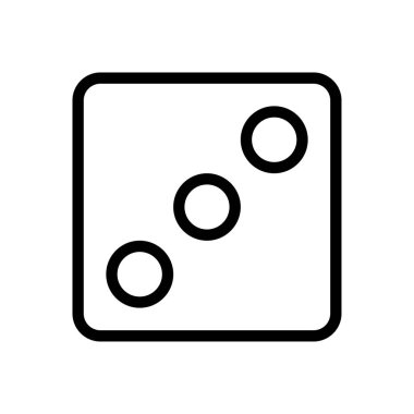 zar vektörü ince çizgi simgesi