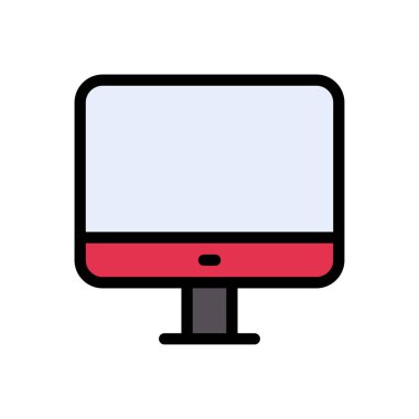ekran vektörü düz renk simgesi