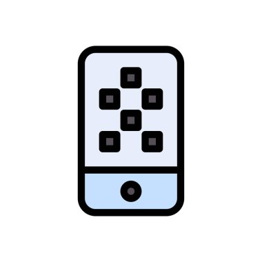 video vektörü düz renk simgesi