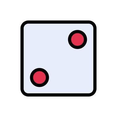 ludo vektörü düz renk simgesi