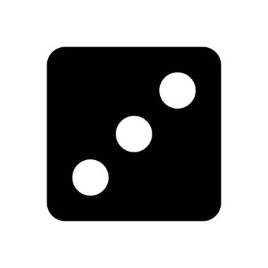 zar vektörü glyph düz simgesi