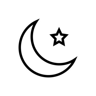 yıldız vektörü ince çizgi simgesi