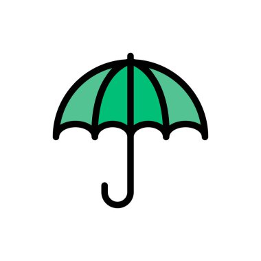 yağmur vektörü düz renk simgesi