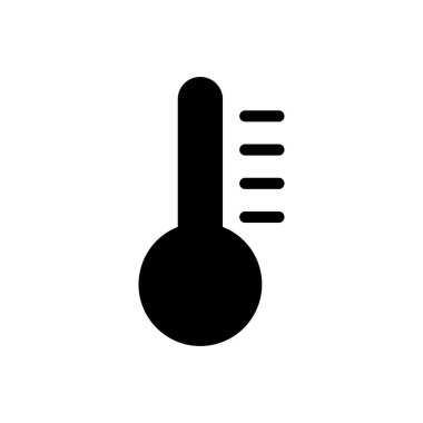 termometre vektör glifleri düz simge