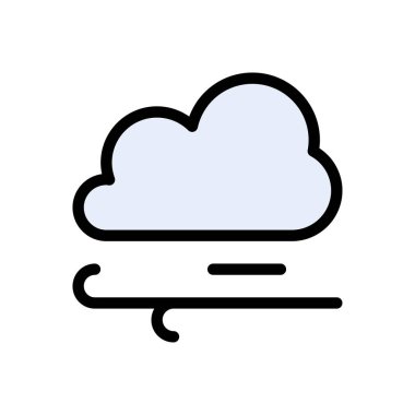 hava vektörü düz renk simgesi