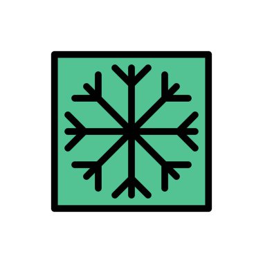 kış vektörü düz renk simgesi