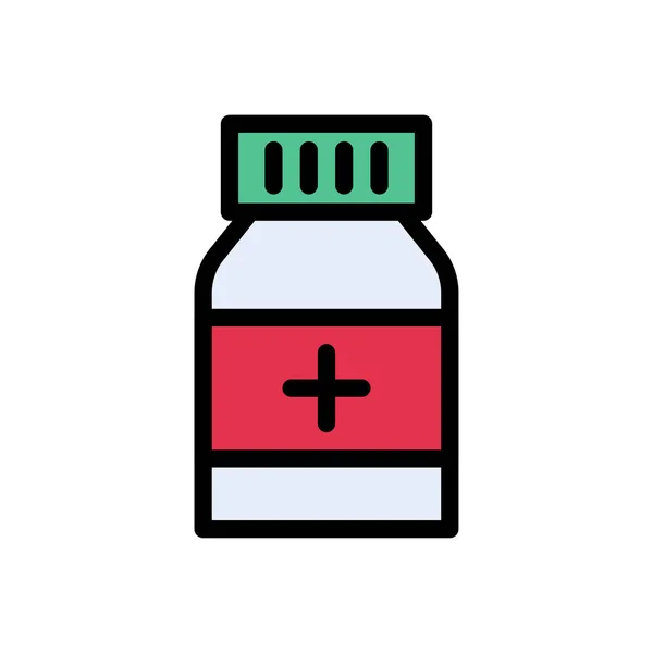 药物载体扁平颜色图标 — 图库矢量图片