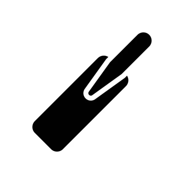 Cricket Vektor Glyphen Flaches Symbol — Stockvektor