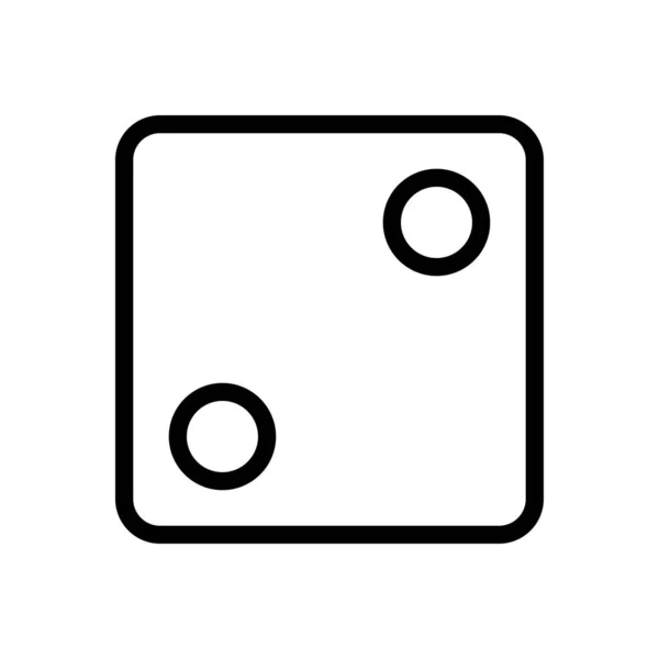 Ludo Vector Dunne Lijn Pictogram — Stockvector