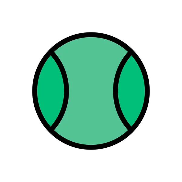 Tennis Vektor Flache Farbe Symbol — Stockvektor