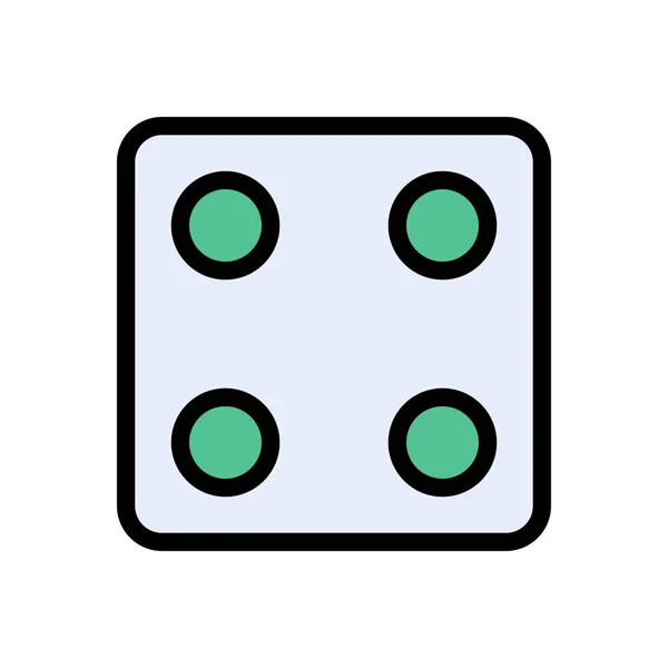 Spel Vector Platte Kleur Pictogram — Stockvector