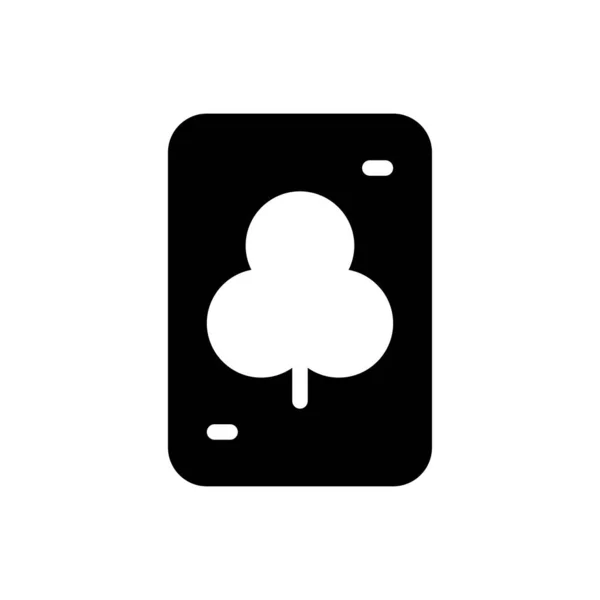 Poker Vector Glifo Icono Plano — Vector de stock