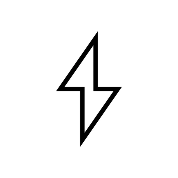Flash Vector Thin Line Icon — Stock Vector