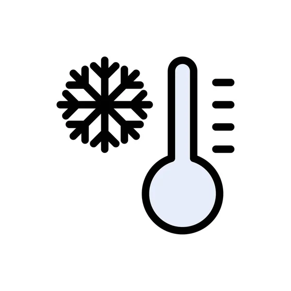 Temperatura Vector Icono Color Plano — Vector de stock