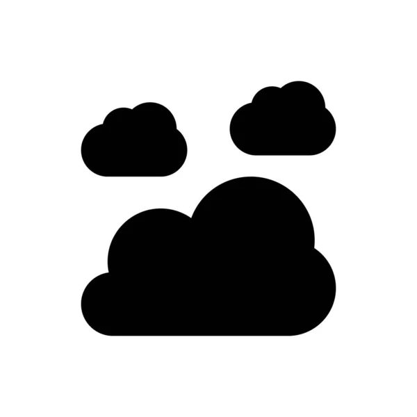 Weather Vector Glyph Flat Icon — Stock Vector