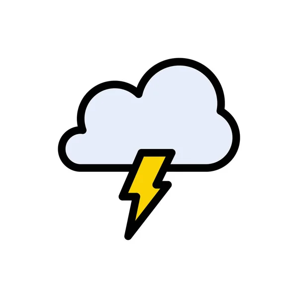 Wettervektor Flache Farbe Symbol — Stockvektor