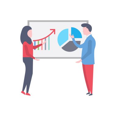 sunum vektörü düz renk simgesi