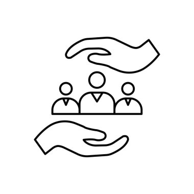 Güvenlik vektörü ince çizgi simgesi