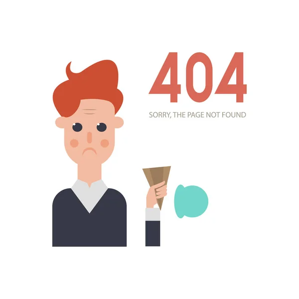 404 Vector Flat Color Icon — Stock Vector