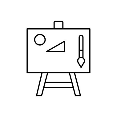 tahta vektörü ince çizgi simgesi