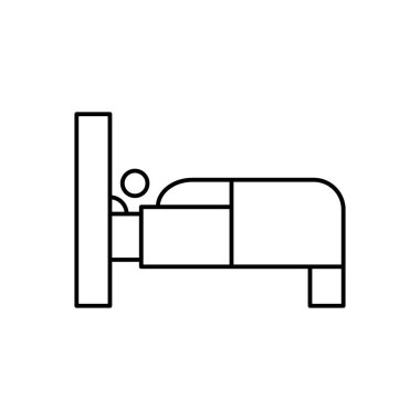 yatak vektörü ince çizgi simgesi