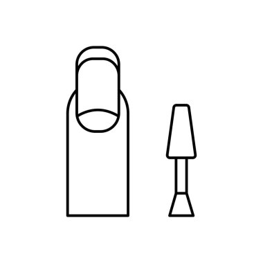 makyaj vektörü ince çizgi simgesi