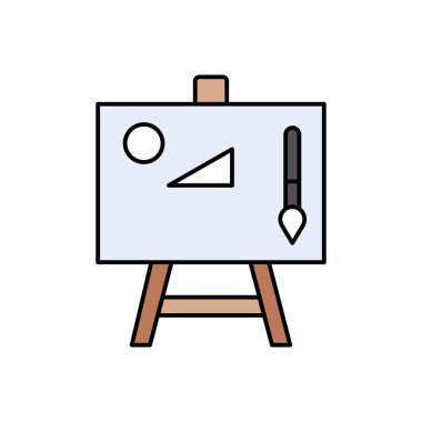 tahta vektörü düz renk simgesi