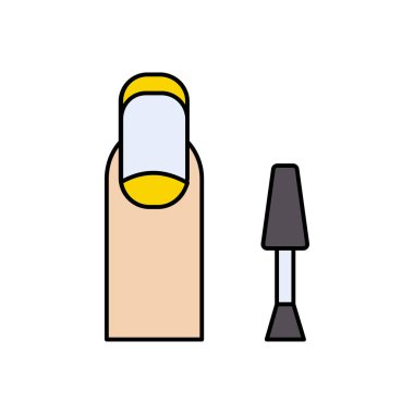 makyaj vektörü düz renk simgesi