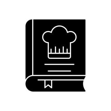 kitap vektörü glyph düz simgesi
