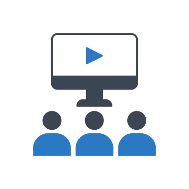 film vektörü renk simgesi