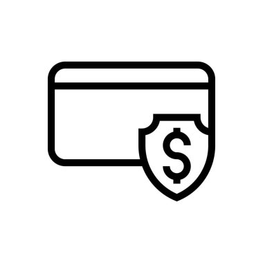 kalkan vektörü ince çizgi simgesi