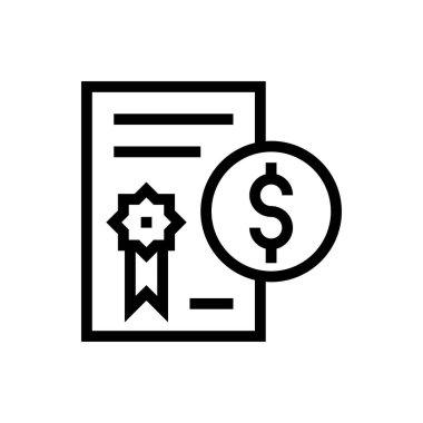 belge vektörü ince çizgi simgesi