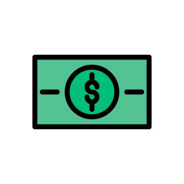 para vektörü düz renk simgesi