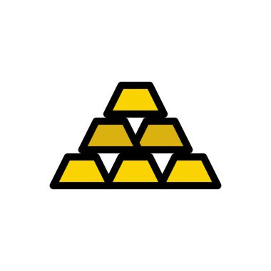 altın vektör düz renk simgesi