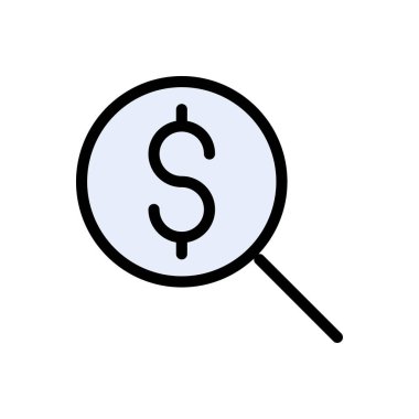 arama vektörü düz renk simgesi