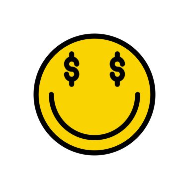 emoticon vektör düz renk simgesi