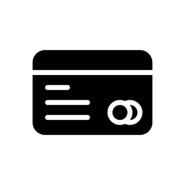 debit vektör glyph düz simgesi