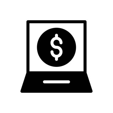 bankacılık vektörü glyph düz simgesi