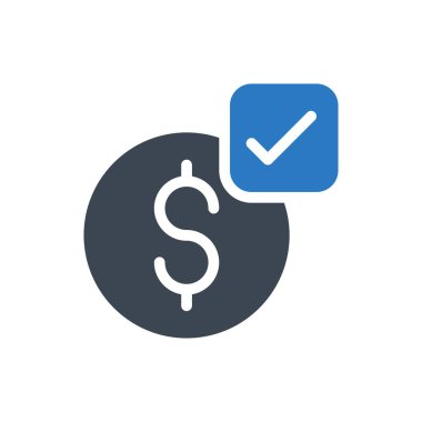 Dolar vektör renk simgesi