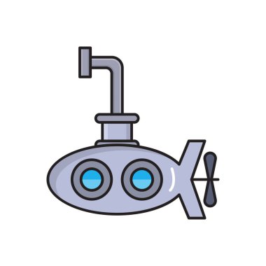 deniz vektörü düz renk simgesi