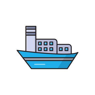 seyahat vektörü düz renk simgesi