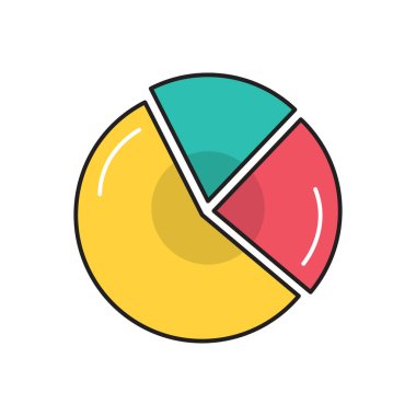 grafik vektörü düz renk simgesi