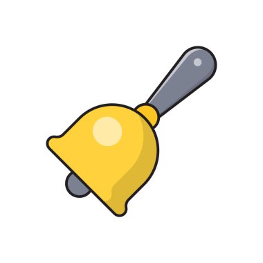 çan vektörü düz renk simgesi