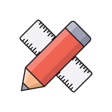 ölçekli vektör düz renk simgesi