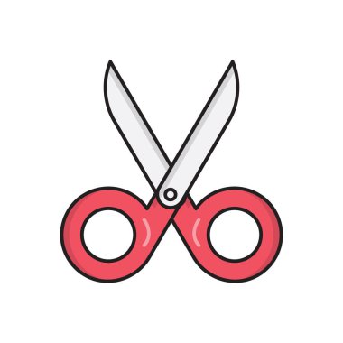 vektör düz renk simgesini kes