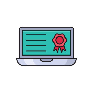 derece vektör düz renk simgesi