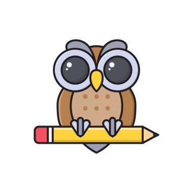 eğitim vektörü düz renk simgesi