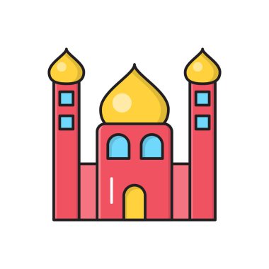 Müslümanlar düz renk ikonu