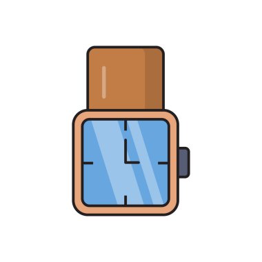 vektör düz renk simgesini izle